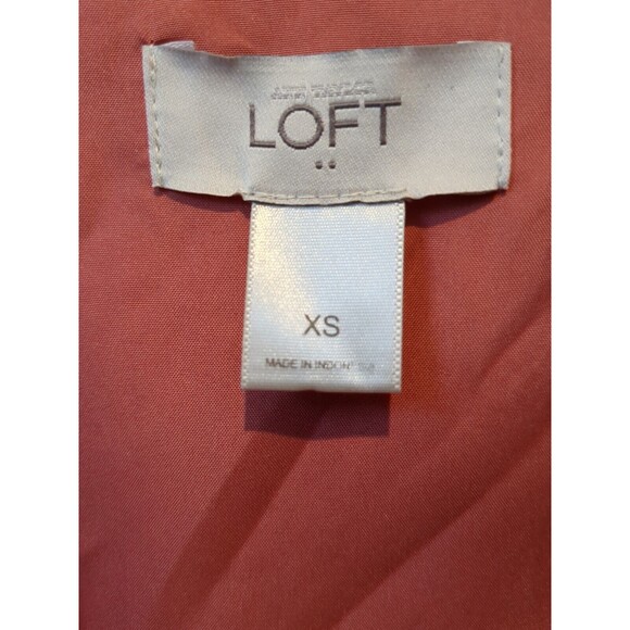 Ann Taylor Loft Dress XS Sleeveless Floral Summer Spring Stretch Tie Vneck Sheer - Picture 3 of 4